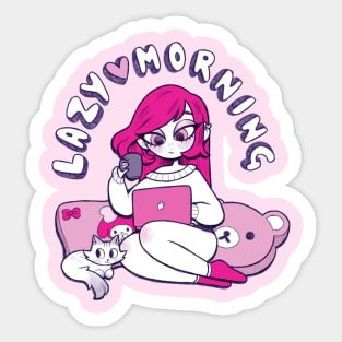 Lazy Morning Sticker